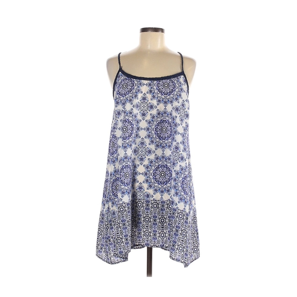 En Creme Blue Patterned Dress